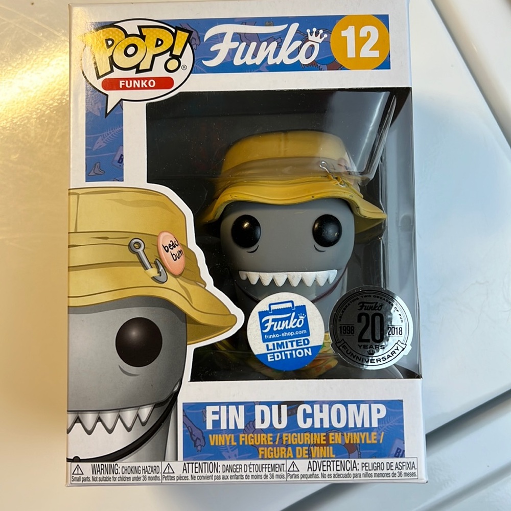 Funko Pop! Fin Du Chomp 12 Funko Shop Exclusive Protector Funko 20th Anniversary